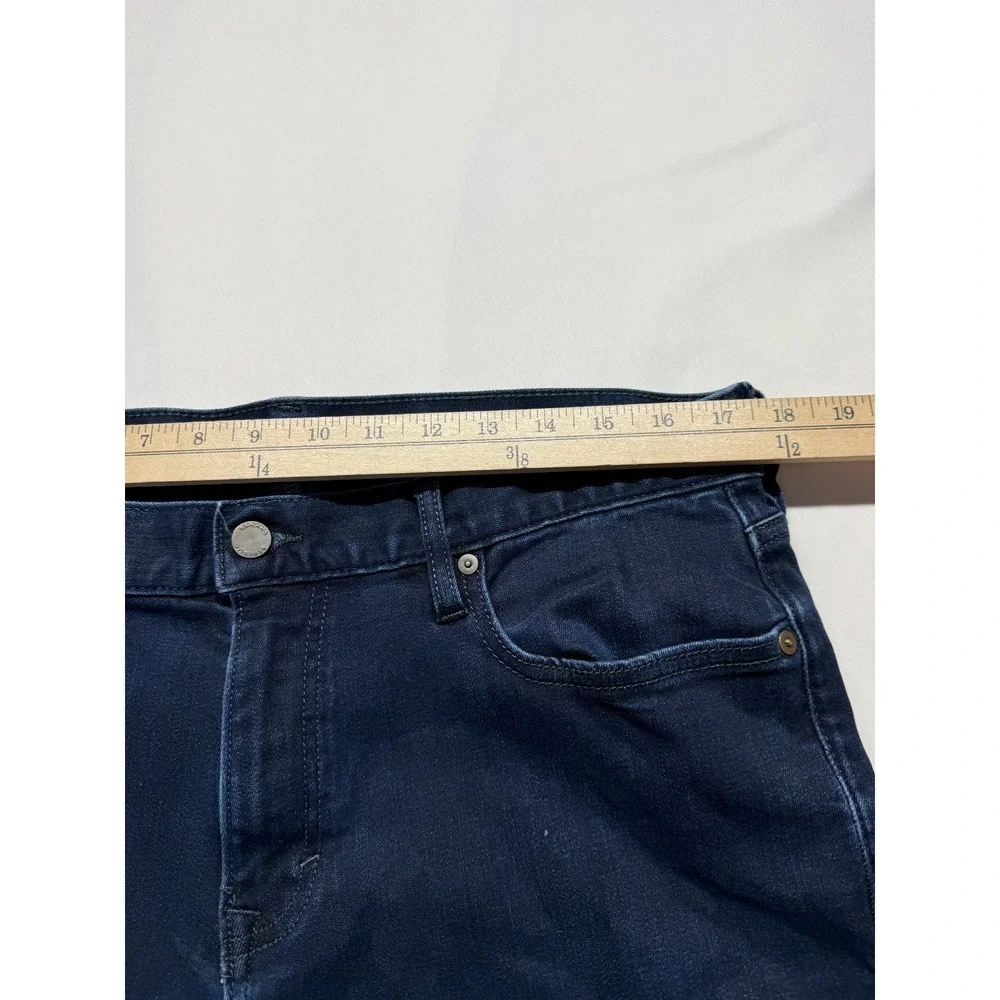 Banana Republic Traveler Jeans Mens 35x26 Blue Dark Wash Denim Slim Fit Low Rise